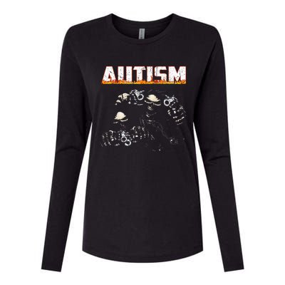 Autism Skeleton Meme Halloween Costume Spooky Season Womens Cotton Relaxed Long Sleeve T-Shirt