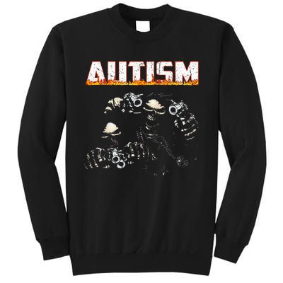 Autism Skeleton Meme Halloween Costume Spooky Season Sweatshirt