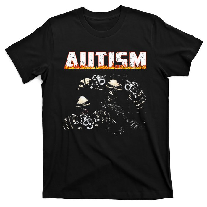 Autism Skeleton Meme Halloween Costume Spooky Season T-Shirt