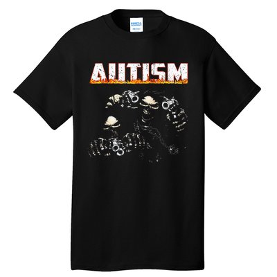 Autism Skeleton Meme Halloween Costume Spooky Season Tall T-Shirt