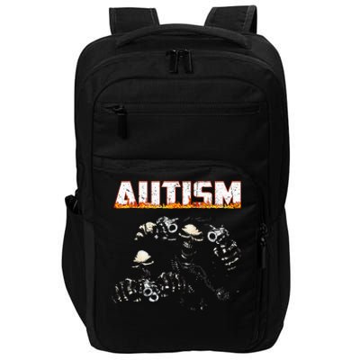 Autism Skeleton Meme Halloween Costume Spooky Season Impact Tech Backpack