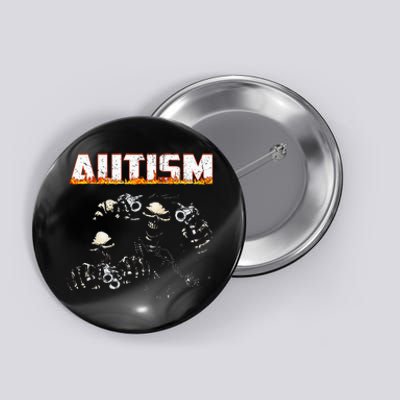 Autism Skeleton Meme Halloween Costume Spooky Season Button