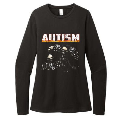 Autism Skeleton Meme Halloween Costume Spooky Season Womens CVC Long Sleeve Shirt