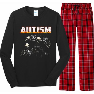 Autism Skeleton Meme Halloween Costume Spooky Season Long Sleeve Pajama Set