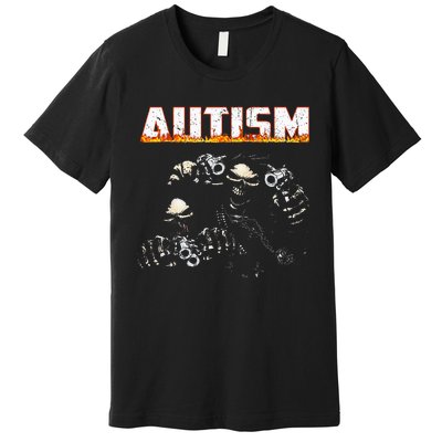 Autism Skeleton Meme Halloween Costume Spooky Season Premium T-Shirt