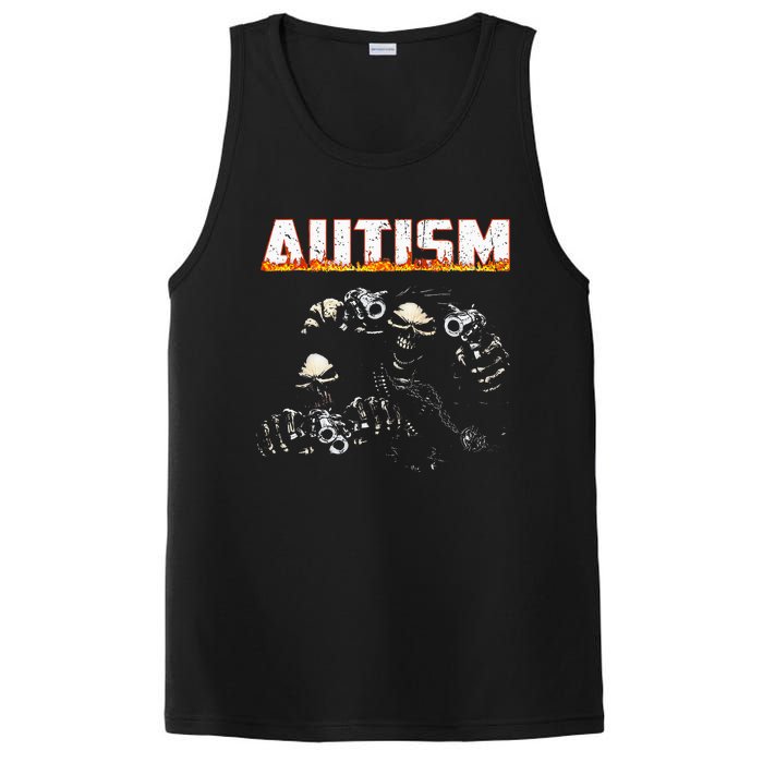 Autism Skeleton Meme Halloween Costume Spooky Season PosiCharge Competitor Tank