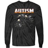 Autism Skeleton Meme Halloween Costume Spooky Season Tie-Dye Long Sleeve Shirt