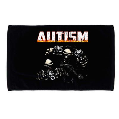 Autism Skeleton Meme Halloween Costume Spooky Season Microfiber Hand Towel