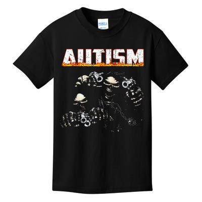 Autism Skeleton Meme Halloween Costume Spooky Season Kids T-Shirt