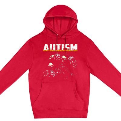 Autism Skeleton Meme Halloween Costume Spooky Season Premium Pullover Hoodie