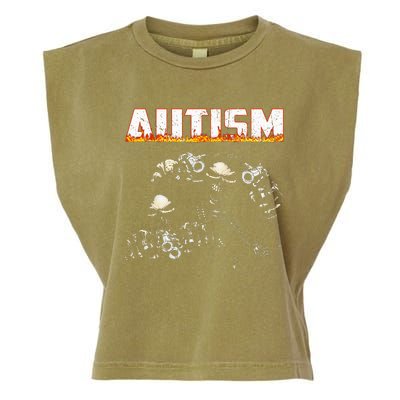 Autism Skeleton Meme Halloween Costume Spooky Season Garment-Dyed Women's Muscle Tee