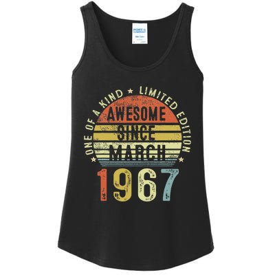 Awesome Since March 1967 56 Years Old 56th Birthday Gifts Ladies Essential Tank