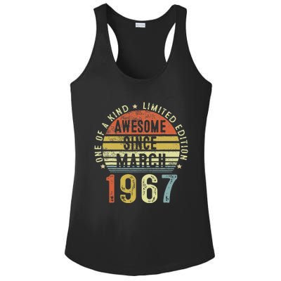 Awesome Since March 1967 56 Years Old 56th Birthday Gifts Ladies PosiCharge Competitor Racerback Tank