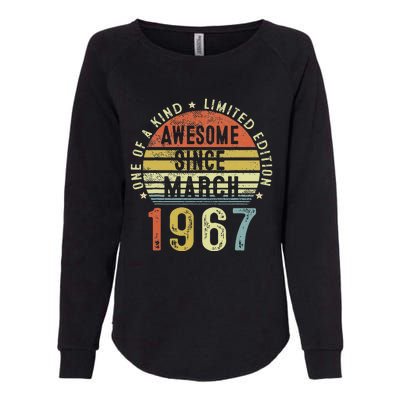 Awesome Since March 1967 56 Years Old 56th Birthday Gifts Womens California Wash Sweatshirt