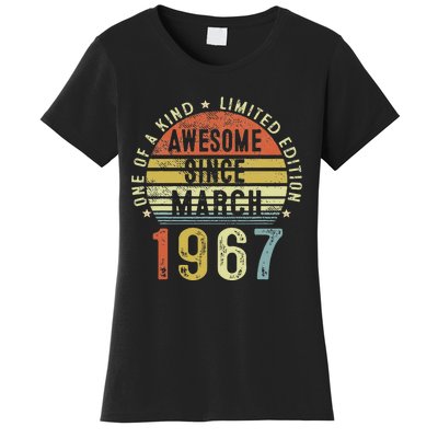 Awesome Since March 1967 56 Years Old 56th Birthday Gifts Women's T-Shirt