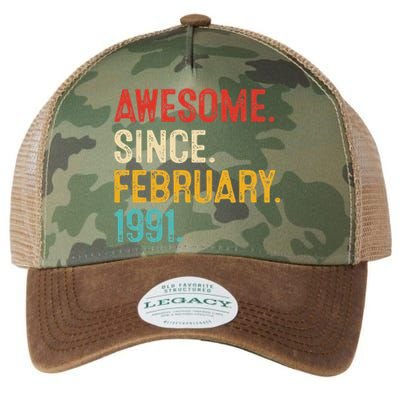 Awesome Since March 1991 32nd Birthday Retro 32 Years Old Legacy Tie Dye Trucker Hat