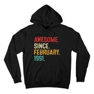 Awesome Since March 1991 32nd Birthday Retro 32 Years Old Hoodie