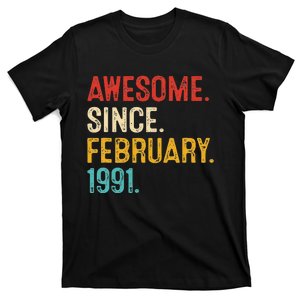 Awesome Since March 1991 32nd Birthday Retro 32 Years Old T-Shirt