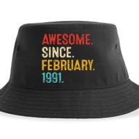 Awesome Since March 1991 32nd Birthday Retro 32 Years Old Sustainable Bucket Hat