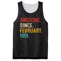 Awesome Since March 1991 32nd Birthday Retro 32 Years Old Mesh Reversible Basketball Jersey Tank