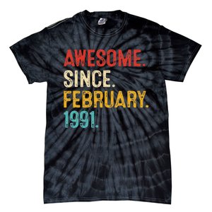 Awesome Since March 1991 32nd Birthday Retro 32 Years Old Tie-Dye T-Shirt