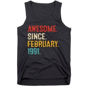 Awesome Since March 1991 32nd Birthday Retro 32 Years Old Tank Top