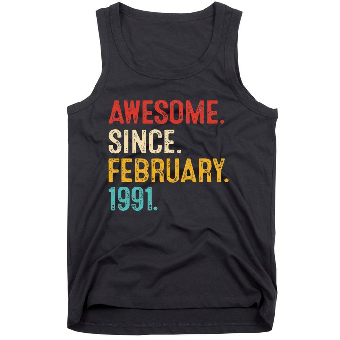 Awesome Since March 1991 32nd Birthday Retro 32 Years Old Tank Top