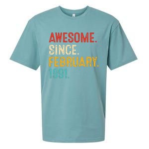 Awesome Since March 1991 32nd Birthday Retro 32 Years Old Sueded Cloud Jersey T-Shirt