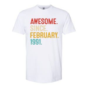 Awesome Since March 1991 32nd Birthday Retro 32 Years Old Softstyle CVC T-Shirt