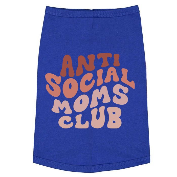 Anti Social Moms Club Retro Funny Mom Life Mothers Day Mom Funny Gift Doggie Tank