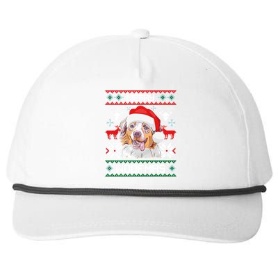 Australian Shepherd Merry Woofmas Christmas Gift Snapback Five-Panel Rope Hat