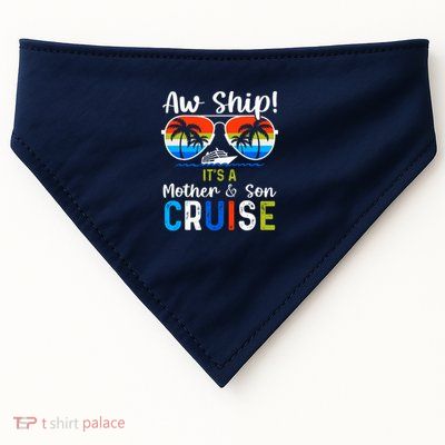 Aw Ship Mother Son Cruise Vacation Mothers Day USA-Made Doggie Bandana