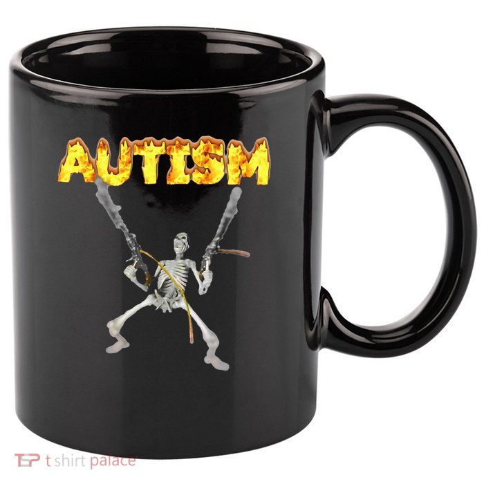 Autism Skeleton Meme 11oz C Handle Ceramic Mug