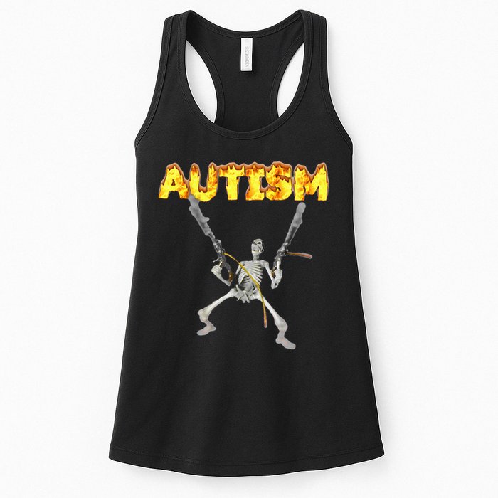 Autism Skeleton Meme Womens Tank Top