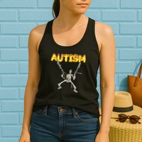 Autism Skeleton Meme Womens Tank Top