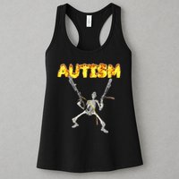Autism Skeleton Meme Womens Tank Top