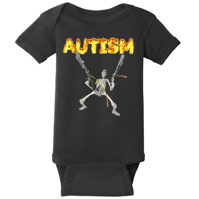Autism Skeleton Meme Baby Bodysuit