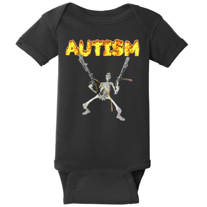Autism Skeleton Meme Baby Bodysuit