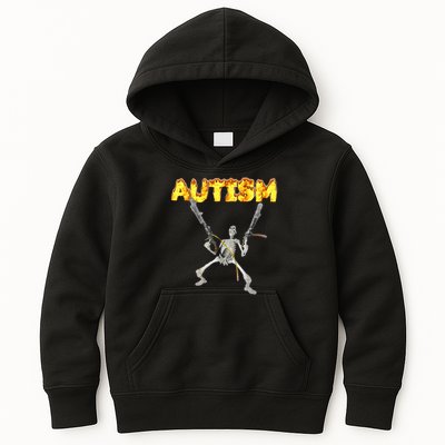 Autism Skeleton Meme Kids Hoodie