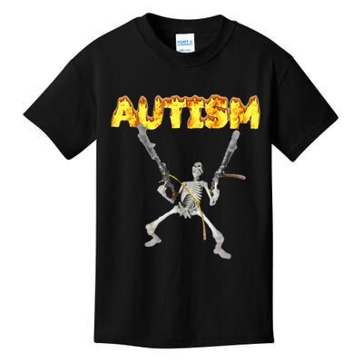 Autism Skeleton Meme Kids T-Shirt