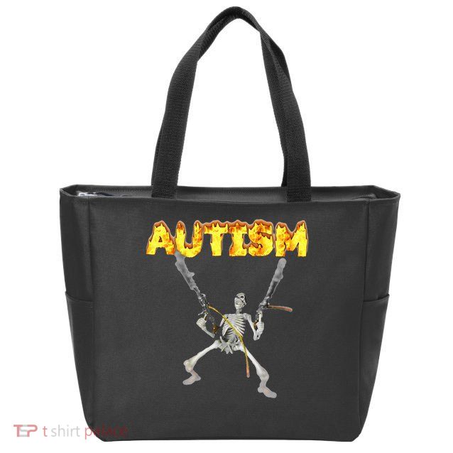 Autism Skeleton Meme Zip Tote Bag
