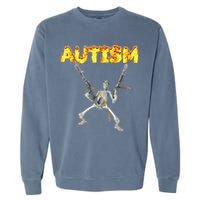 Autism Skeleton Meme Garment-Dyed Sweatshirt