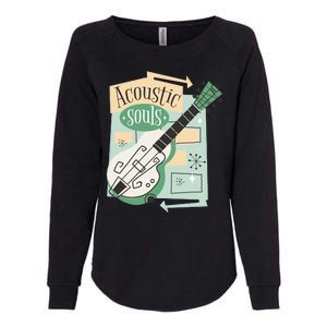 Acoustic Souls Musical Guitar Womens California Wash Sweatshirt