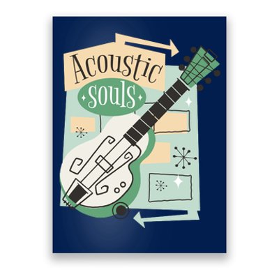 Acoustic Souls Musical Guitar Poster