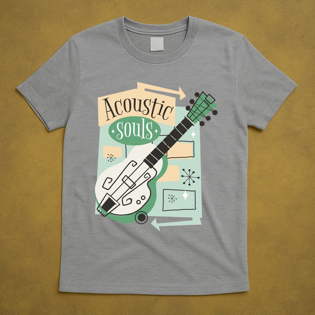 Acoustic Souls Musical Guitar T-Shirt