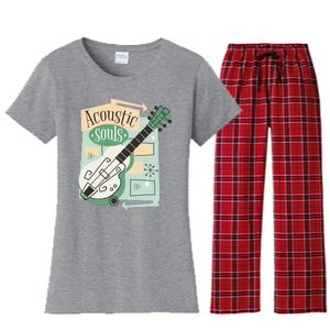 Acoustic Souls Musical Guitar Women's Flannel Pajama Set