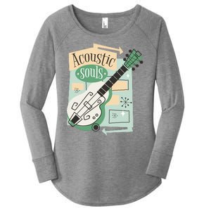 Acoustic Souls Musical Guitar Women's Perfect Tri Tunic Long Sleeve Shirt