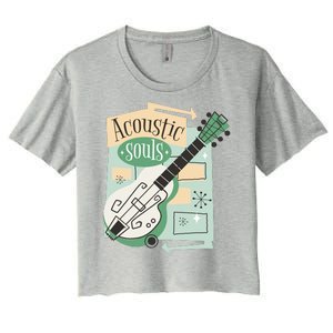 Acoustic Souls Musical Guitar Women's Crop Top Tee