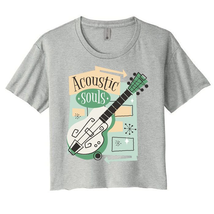 Acoustic Souls Musical Guitar Women's Crop Top Tee