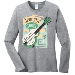 Acoustic Souls Musical Guitar Ladies Long Sleeve Shirt